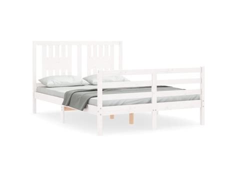 Supersleep T Te De Lit Inclus Cadre De Lit Blanc X Cm Bois