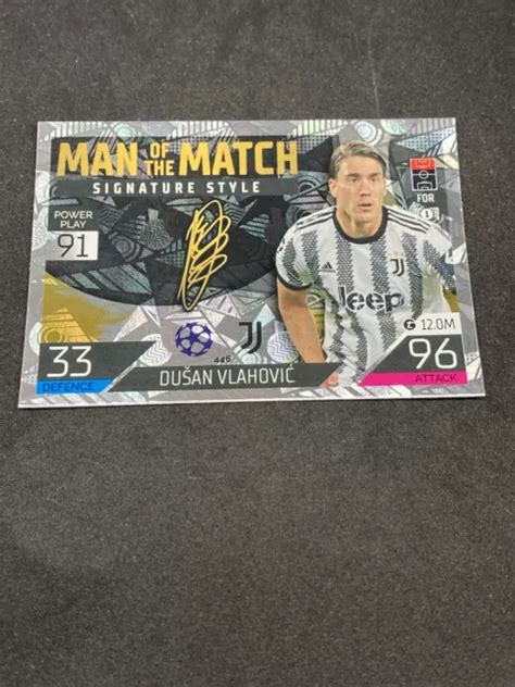 Topps Match Attax Dusan Vlahovic Juventus Man Of The Match