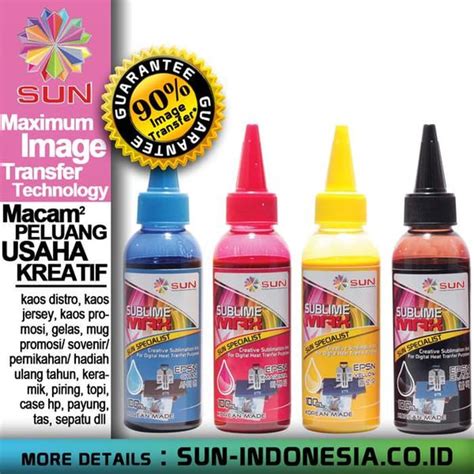 Jual Tinta Sublim Epson Paket Warna Epson Sun Sublime Max Ink