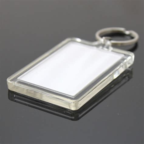 X Clear Acrylic Plastic Blank Keyrings X Mm Insert Large