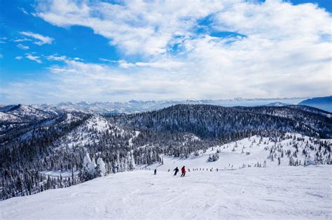 Skiing On The Big Mountain At Whitefish Montana At Glacier National