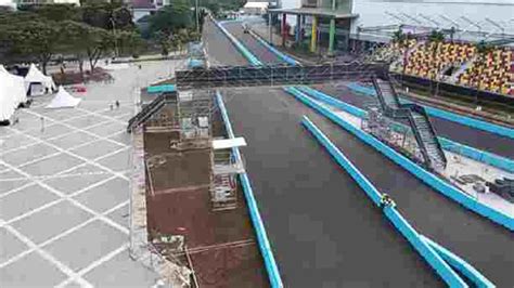 Seminggu Jelang Ajang Digelar Atap Tribun Penonton Formula E Jakarta