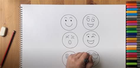 How To Draw Six Cute Emoji Faces Easily | Quickdraw