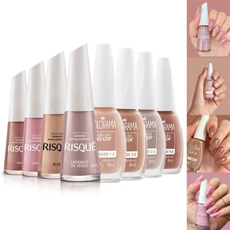 Kit 8 Esmalte Risque Colorama Tons Nude Esmalte Atacado Hipoalergenico Shopee Brasil