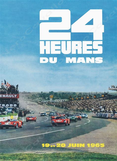 1965 Le Mans 24 Hour Program Cover Wall Print Le Mans Vintage Racing