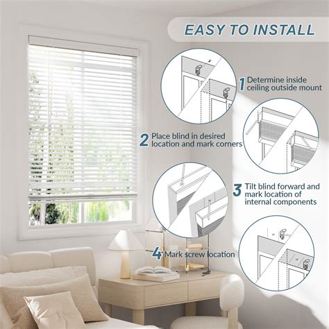 Snapklik.com : Window Blinds, 1" Cordless Blinds For Indoor Windows