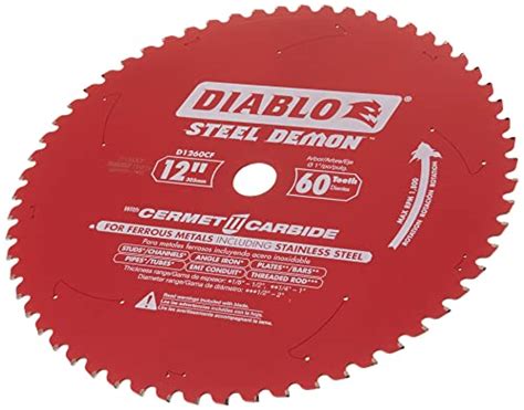 Diablo D1260cf Hoja De Sierra De Metal Ferroso De Carburo Cermet Ii