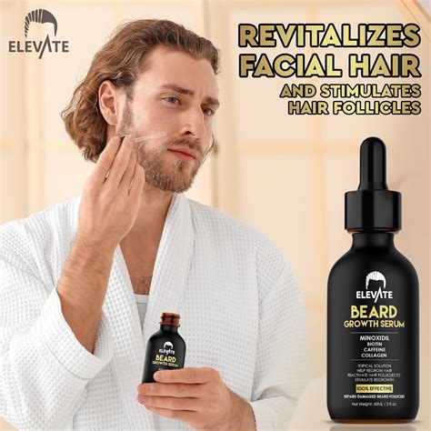 Buy Elevate Beard Growth Oil 5 Minoxidil Hair Growth Serum With Biotin