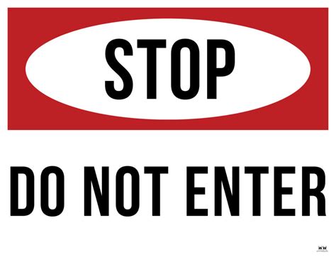 Do Not Enter Signs 15 Free Printable Signs Printabulls