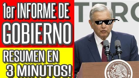 Resumen Primer Informe De Gobierno AMLO 2019 YouTube