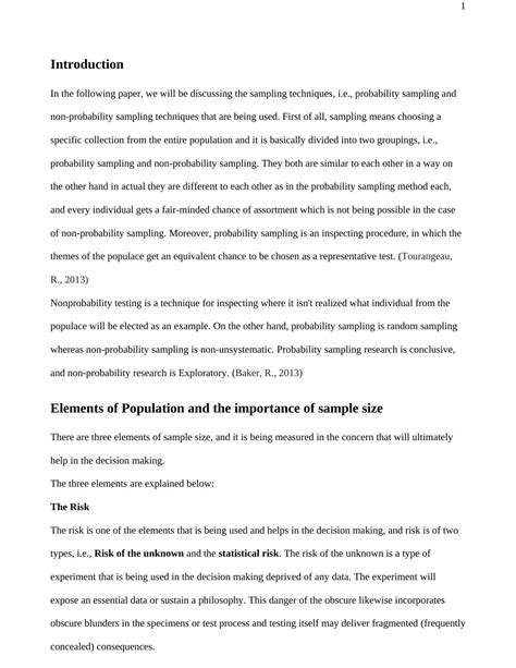 Evaluating The Limitations Of Non Probability Sampling