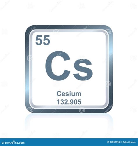 Chemical Element Cesium from the Periodic Table Stock Illustration ...