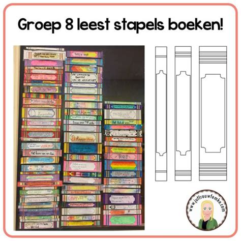 Groep Leest Stapels Boeken Juffrouw Femke Boeken Boekenrug