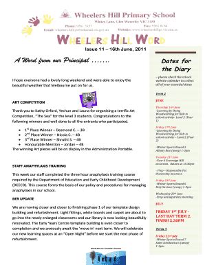 Fillable Online Wheelershillps Vic Edu Issue 11 A Word From Our