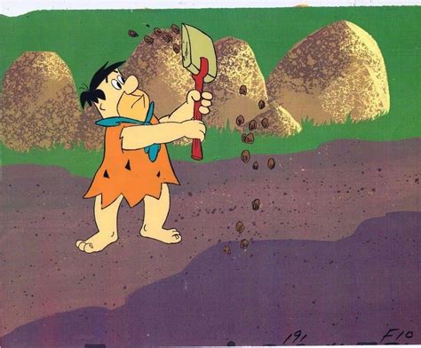 Hanna-Barbera Flintstones Original 1970's Prod. Animation Cel & Copy ...