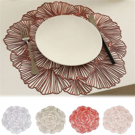 Walbest Flower Shape Placemat Eco Friendly Wear Resistant Pvc Thermal