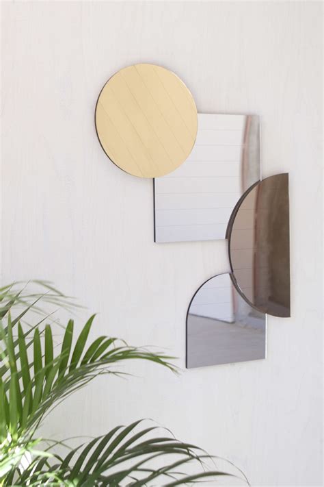 Full Layer Set Metallic Wall Mirrors Uk Mirror Wall Decor Mid