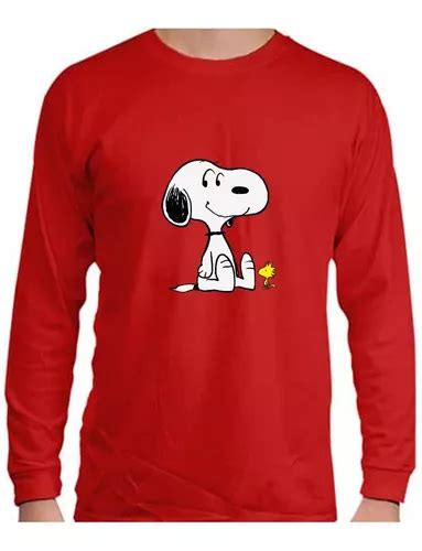 Playera Manga Larga Snoopy Friend Para Hombre Cuotas sin interés