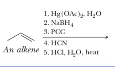 Solved Hg Oac H O Nabh Pcc Hcn An Alkene Chegg