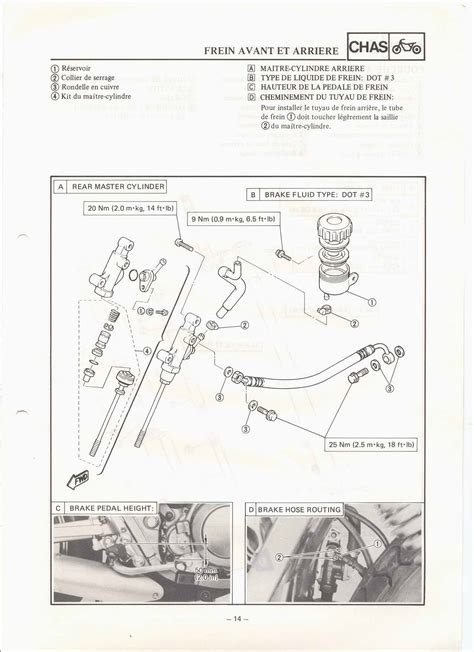 MAITRE CYLINDRE ARRIERE YAMAHA SRX 600