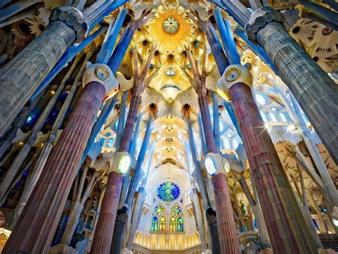 This Is Inside Gaudis Masterpiece Here In Barcelona The Sagrada