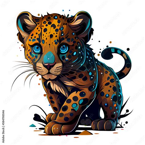 Colorful Panther png, panther clipart, panther design, sublimation ...