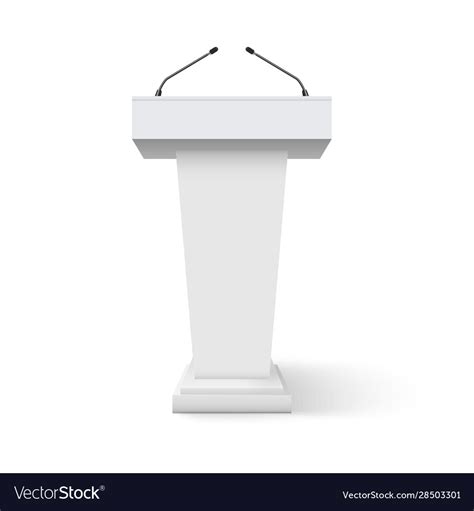 Tribune podium rostrum speech stand conference Vector Image