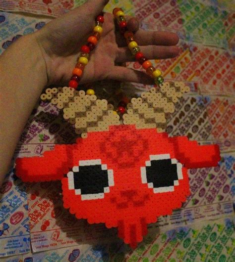 Cute Satanic Goat Perler Kandi Necklace Etsy Canada In 2023 Perler