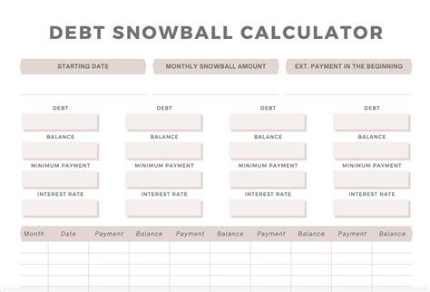 DEBT SNOWBALL PLANNER - Etsy