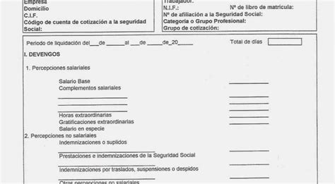 Ejemplo de nómina con complementos salariales