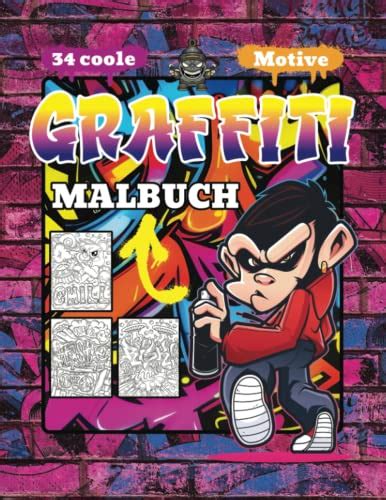 Graffiti Malbuch Anti Stress Street Art Ausmalbuch für Erwachsene