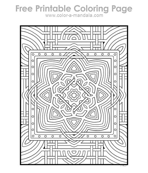 Explore your Creativity with this Unique Mandala Coloring Page