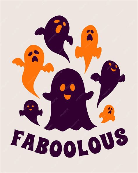 Premium Vector Halloween Spooky Boo Cute Ghost Vector Art