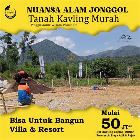 Dijual Tanah Pinggir Jalan Puncak Area Kawasan Wisata Jonggol