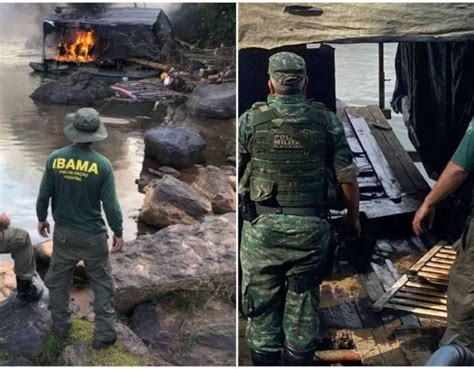 PM E Ibama Interditam Garimpo Ilegal De Ouro Em MG E Ateiam Fogo Em