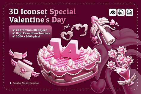 Valentine S Day 3d Icon Pack 20 Free Download Festival And Days 3d Icons Iconscout