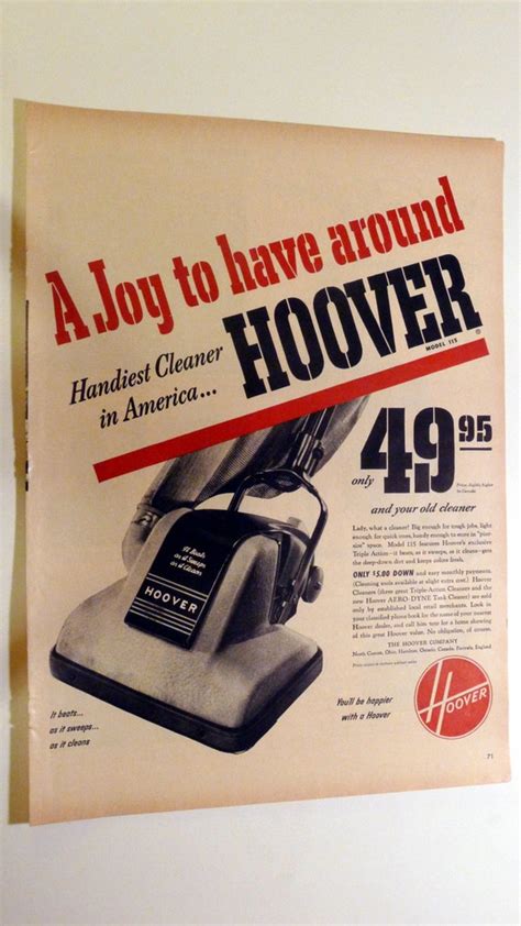 Items Similar To 1950 Life Magazine Hoover Vacuum Cleaner Ad Vintage