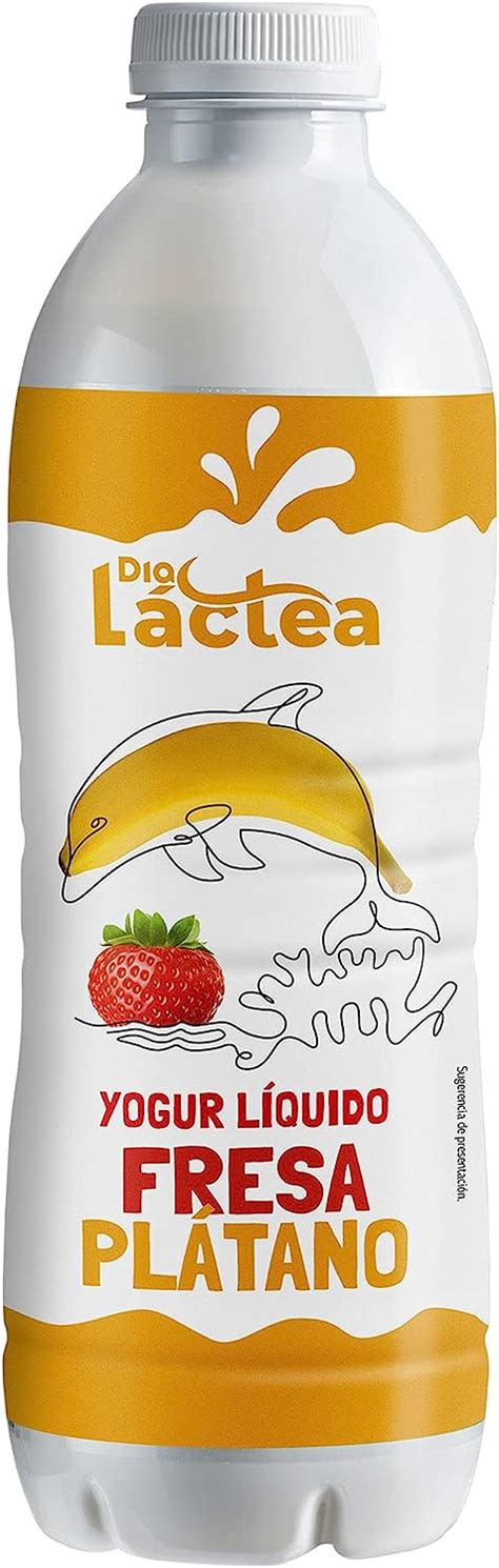 DIA LACTEA yogur líquido sabor fresa y plátano botella 1 lt Amazon es