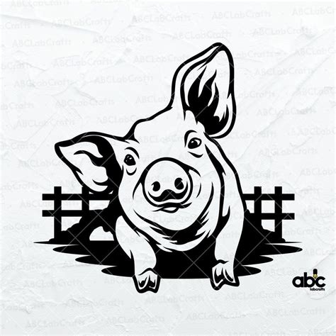 Pig Scene Svg File Farm Animal Svg Farm Life Svg Pig Clipart Farm Pig