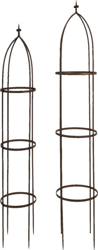 Support Pour Plantes Grimpantes Set De 2 31 31 180 Cm Cuivre Brun Fer