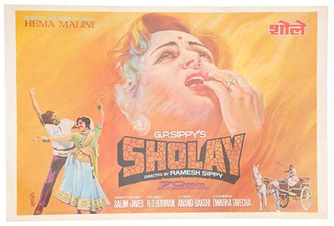 Sholay Movie ORIGINAL BOLLYWOOD POSTER Indian Cinema Posters, Vintage ...