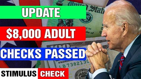 Stimulus Check Update Update 8000 Adult Checks Passed Stimulus