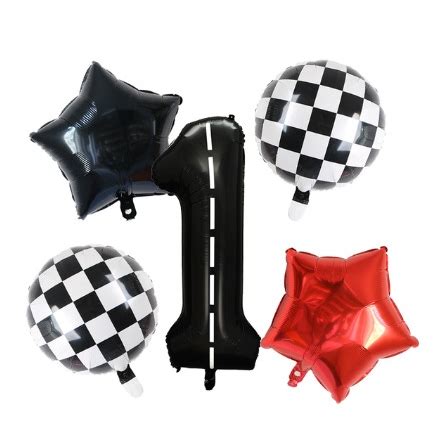 Jual Paket Balon Standing Angka Racing Racer Paket Balon Set