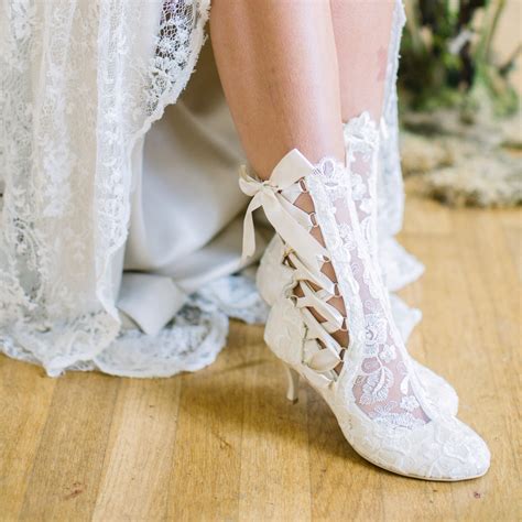 Ivory Lace Wedding Boots