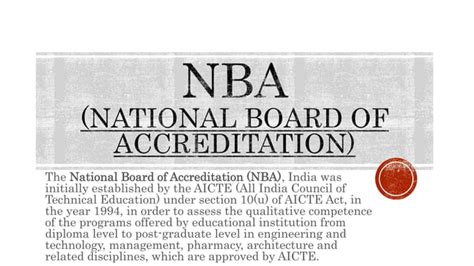 NBA Accreditation Pptx