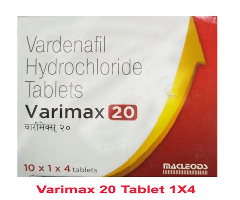 Vardenafil Varimax 20mg Tablet Exporter Supplier Distributor