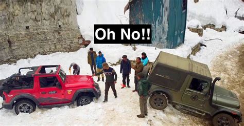 All-new Mahindra Thar gets stuck in snow: Old-gen Thar comes to rescue ...