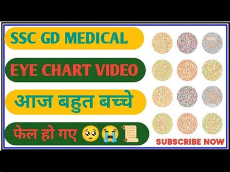 ssc gd medical eye chart video review today य कय ह रह ssc gd