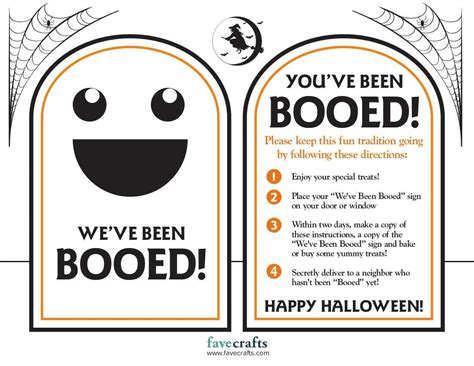 Youve Been Booed Free Printable Halloween Boo Basket Sign