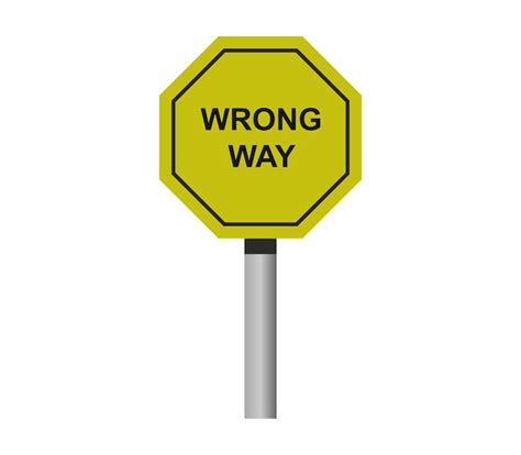 Premium Vector Wrong Way Sign